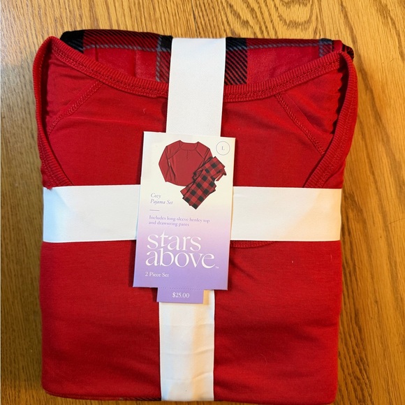 stars above Other - Stars Above Cozy Red and Black Pajama Set